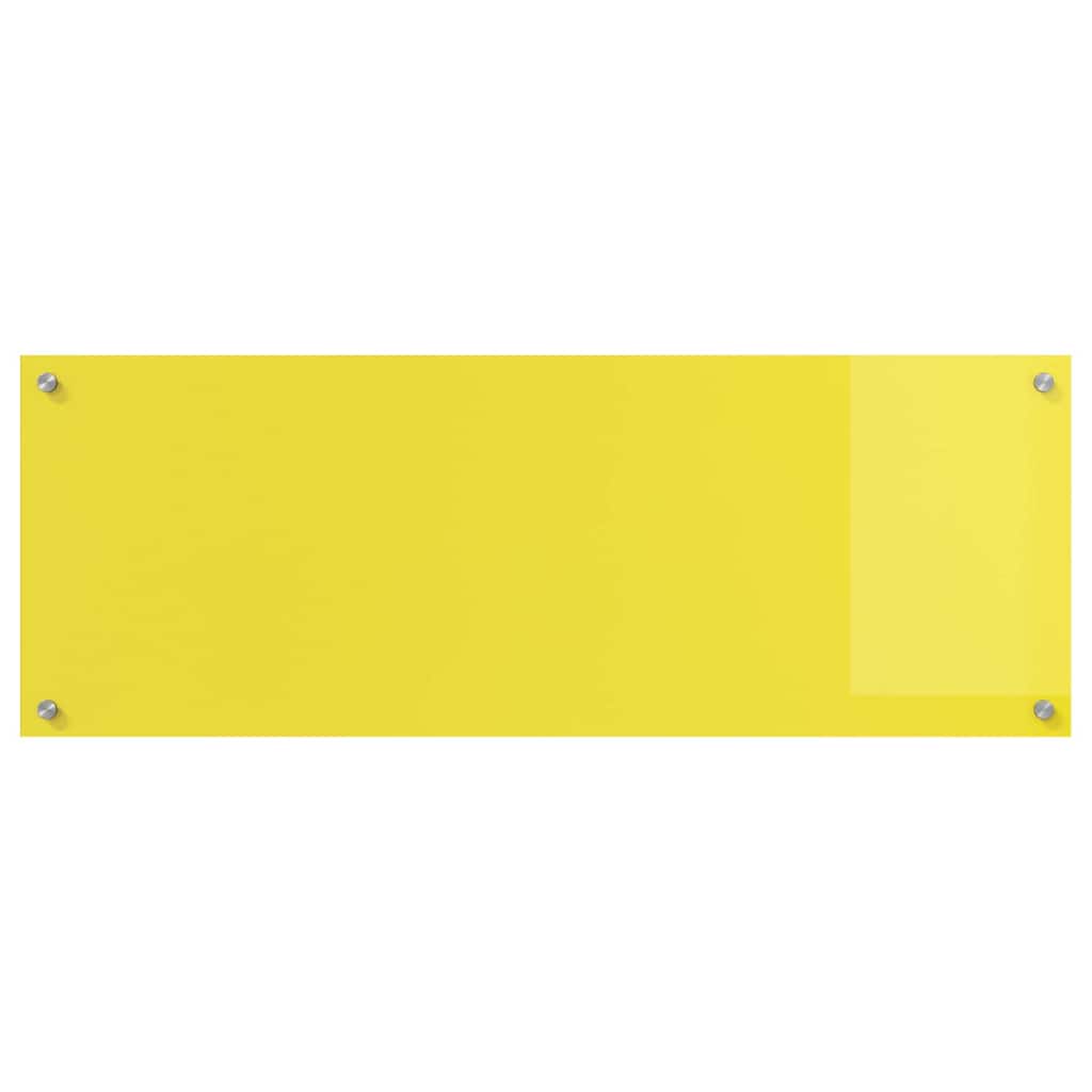 Kitchen Backsplash 2 pcs Yellow 110 x 40 cm Tempered Glass