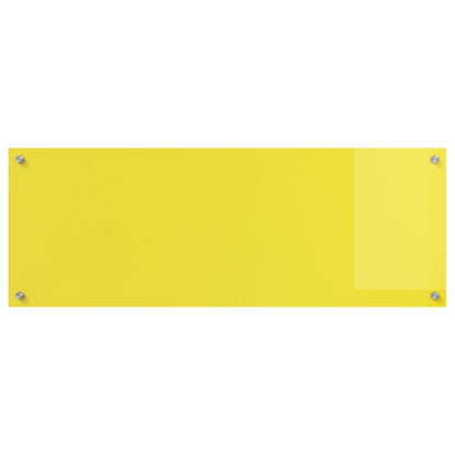 Kitchen Backsplash 2 pcs Yellow 110 x 40 cm Tempered Glass