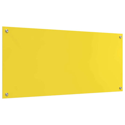 Kitchen Backsplash 2 pcs Yellow 110 x 50 cm Tempered Glass