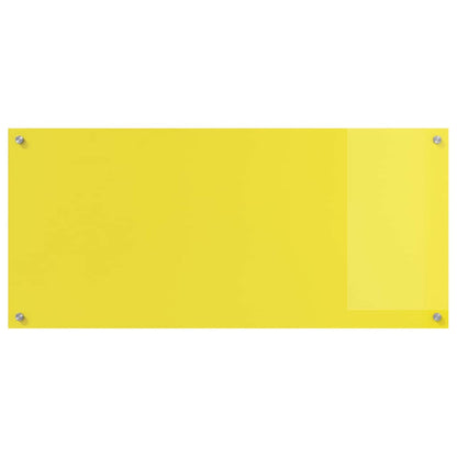 Kitchen Backsplash 2 pcs Yellow 110 x 50 cm Tempered Glass