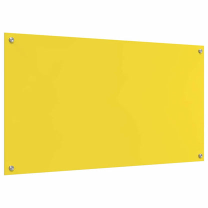 Kitchen Backsplash 2 pcs Yellow 110 x 60 cm Tempered Glass