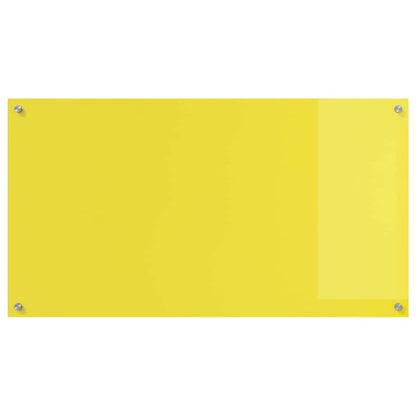 Kitchen Backsplash 2 pcs Yellow 110 x 60 cm Tempered Glass