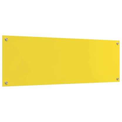 Kitchen Backsplash 2 pcs Yellow 120 x 40 cm Tempered Glass