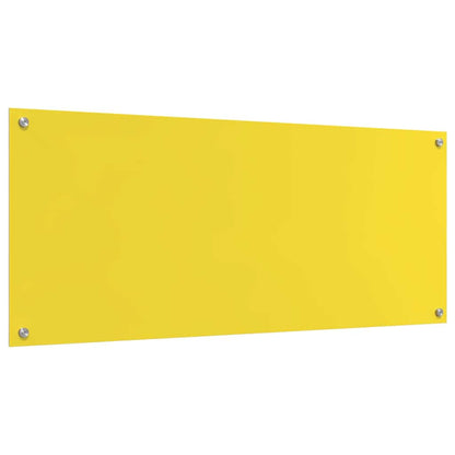 Kitchen Backsplash 2 pcs Yellow 120 x 50 cm Tempered Glass