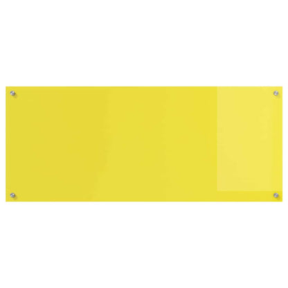 Kitchen Backsplash 2 pcs Yellow 120 x 50 cm Tempered Glass