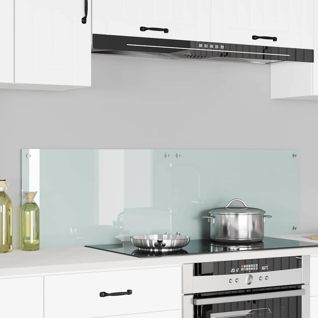 Kitchen Backsplash 2 pcs White 70 x 40 x 0.8 cm Tempered Glass