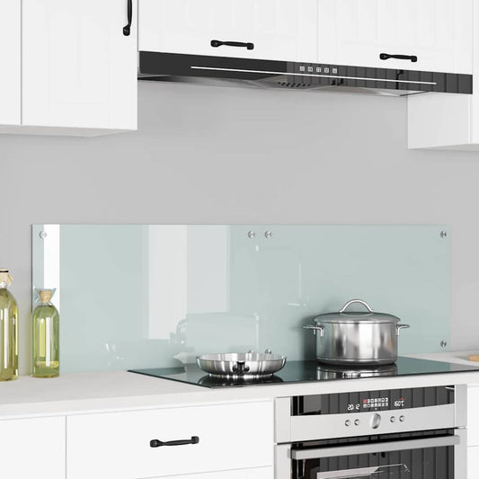 Kitchen Backsplash 2 pcs White 70 x 40 x 0.8 cm Tempered Glass