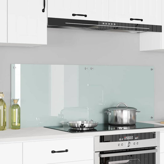 Kitchen Backsplash White 70 x 50 x 0.8 cm Tempered Glass