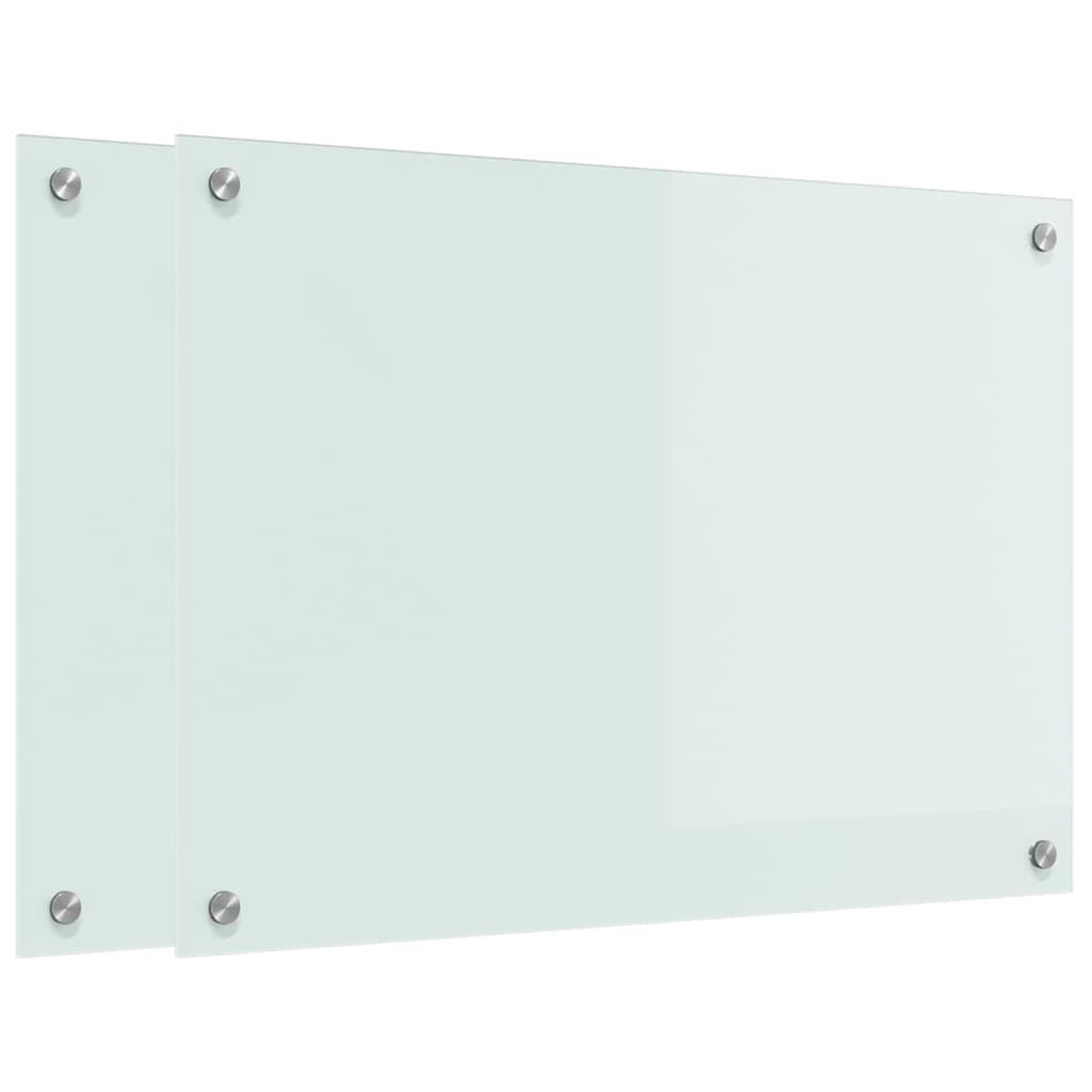 Kitchen Backsplash White 70 x 50 x 0.8 cm Tempered Glass