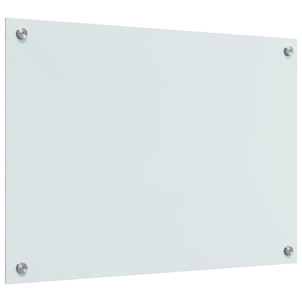 Kitchen Backsplash White 70 x 50 x 0.8 cm Tempered Glass