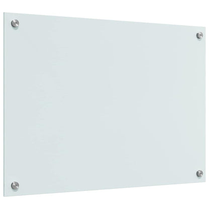 Kitchen Backsplash White 70 x 50 x 0.8 cm Tempered Glass