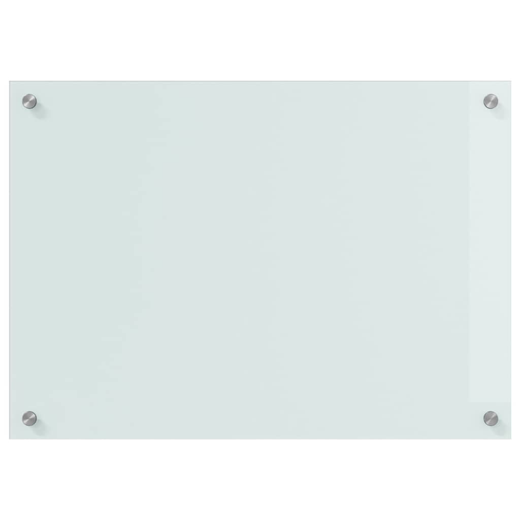 Kitchen Backsplash White 70 x 50 x 0.8 cm Tempered Glass