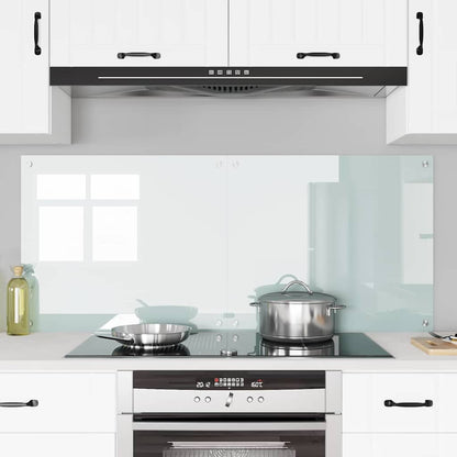 Kitchen Backsplash White 70 x 60 x 0.8 cm Tempered Glass