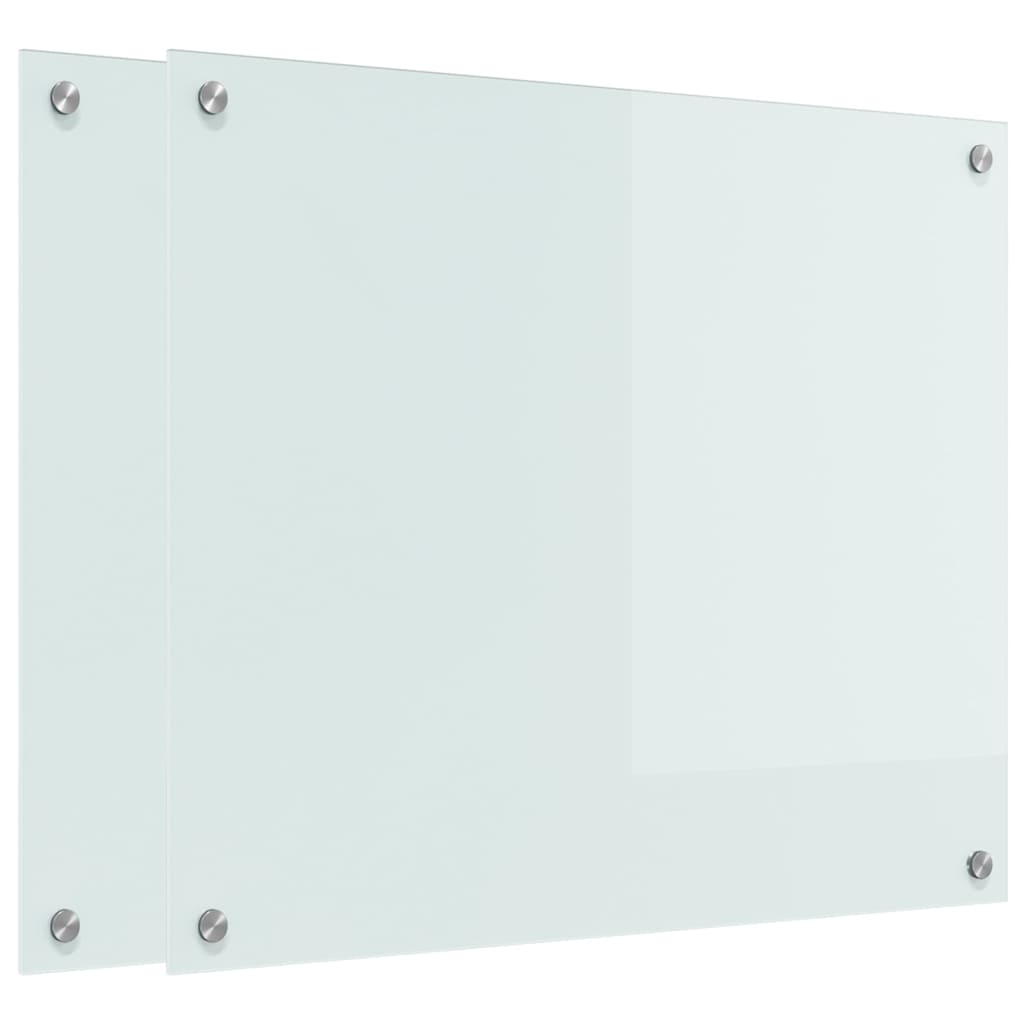 Kitchen Backsplash White 70 x 60 x 0.8 cm Tempered Glass