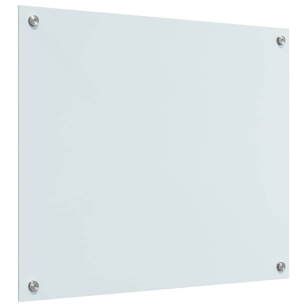 Kitchen Backsplash White 70 x 60 x 0.8 cm Tempered Glass