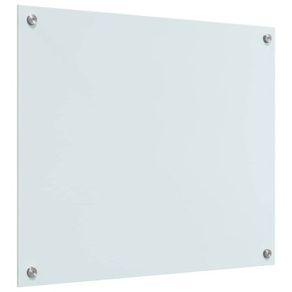 Kitchen Backsplash White 70 x 60 x 0.8 cm Tempered Glass
