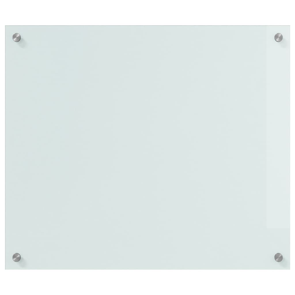Kitchen Backsplash White 70 x 60 x 0.8 cm Tempered Glass