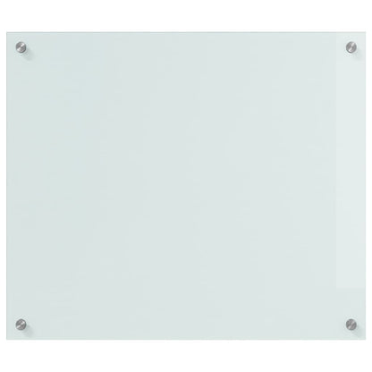 Kitchen Backsplash White 70 x 60 x 0.8 cm Tempered Glass