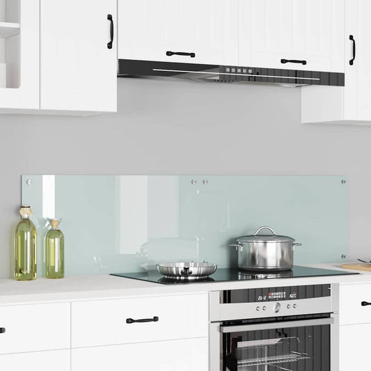 Kitchen Backsplash White 80 x 40 x 0.8 cm Tempered Glass