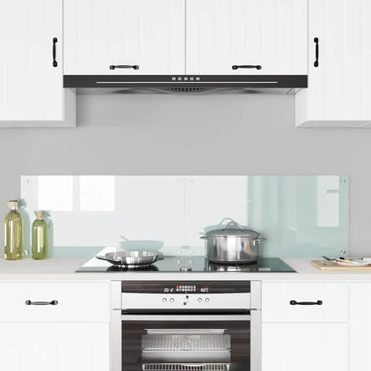 Kitchen Backsplash White 80 x 40 x 0.8 cm Tempered Glass