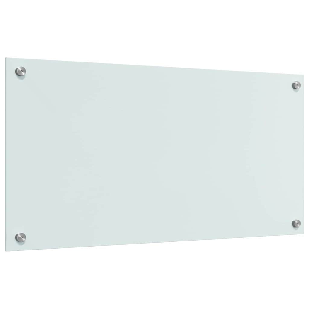 Kitchen Backsplash White 80 x 40 x 0.8 cm Tempered Glass