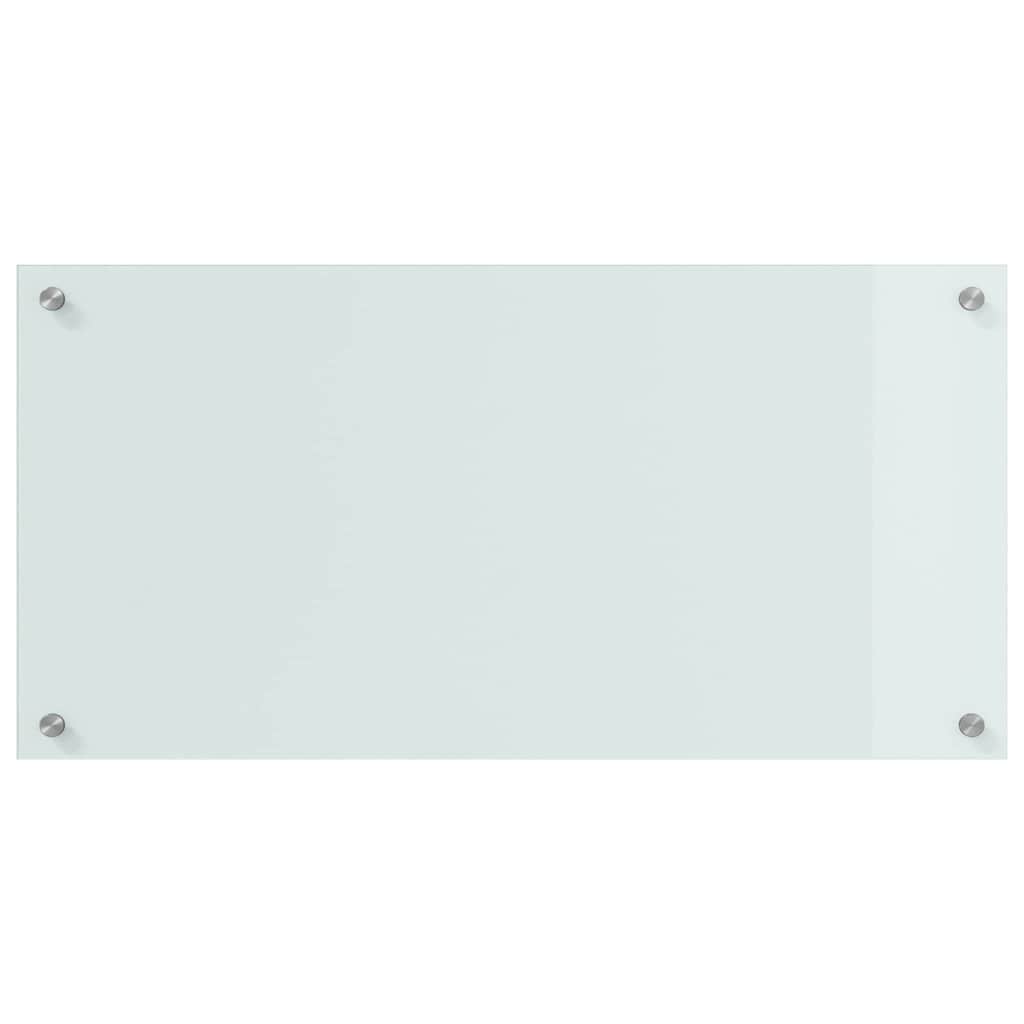 Kitchen Backsplash White 80 x 40 x 0.8 cm Tempered Glass
