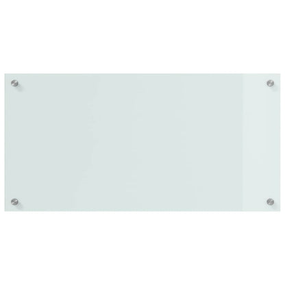 Kitchen Backsplash White 80 x 40 x 0.8 cm Tempered Glass
