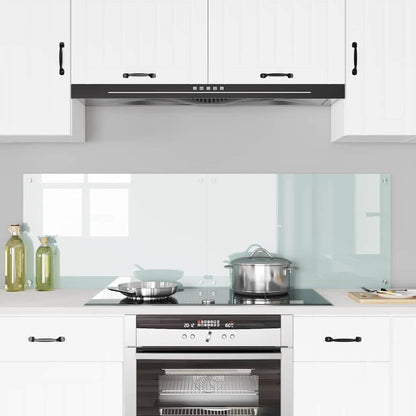 Kitchen Backsplash White 80 x 50 x 0.8 cm Tempered Glass