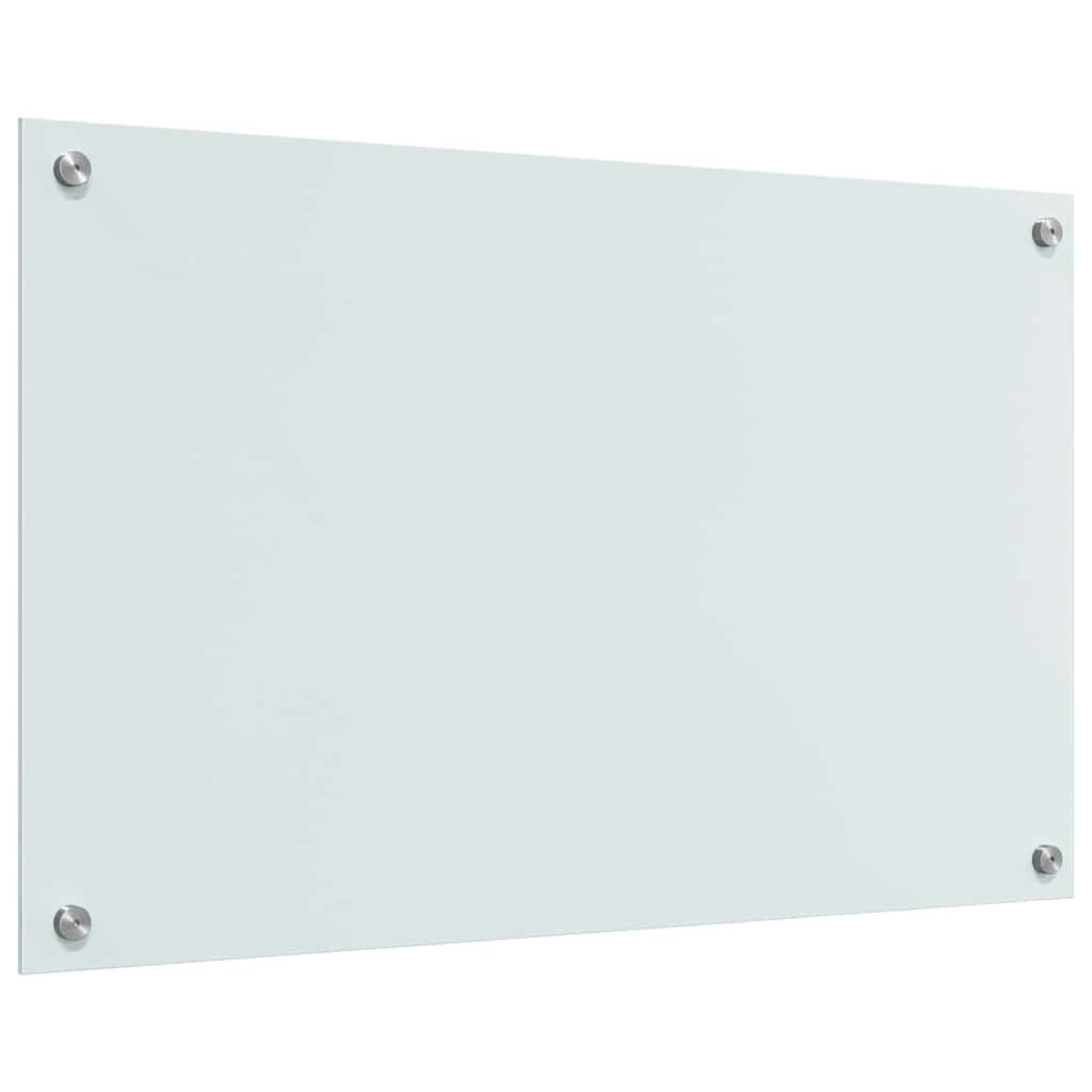 Kitchen Backsplash White 80 x 50 x 0.8 cm Tempered Glass