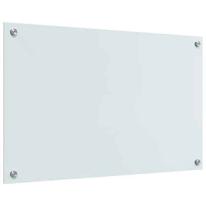 Kitchen Backsplash White 80 x 50 x 0.8 cm Tempered Glass