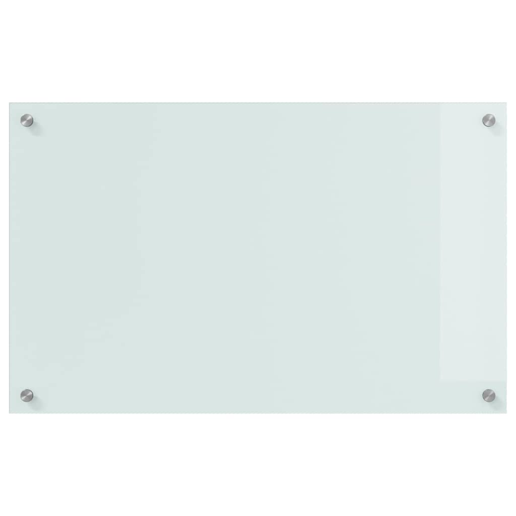 Kitchen Backsplash White 80 x 50 x 0.8 cm Tempered Glass