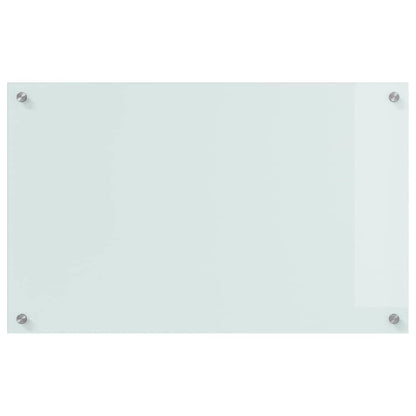 Kitchen Backsplash White 80 x 50 x 0.8 cm Tempered Glass