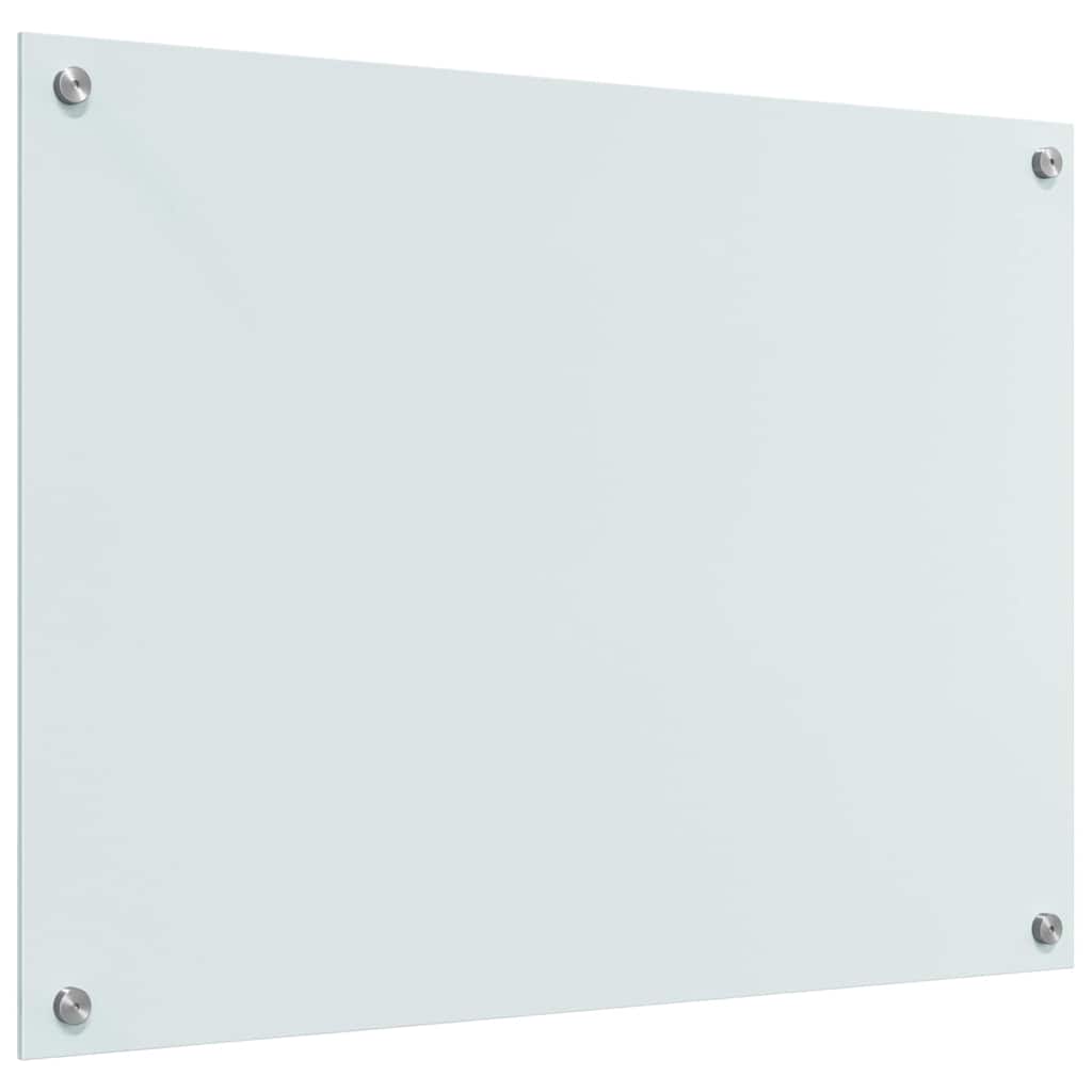 Kitchen Backsplash White 80 x 60 x 0.8 cm Tempered Glass