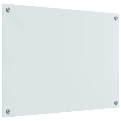Kitchen Backsplash White 80 x 60 x 0.8 cm Tempered Glass