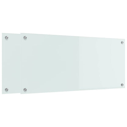 Kitchen Backsplash White 90 x 40 x 0.8 cm Tempered Glass