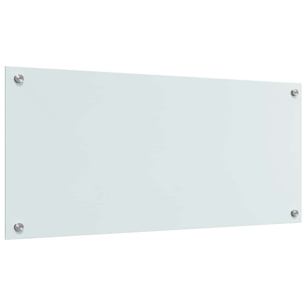 Kitchen Backsplash White 90 x 40 x 0.8 cm Tempered Glass