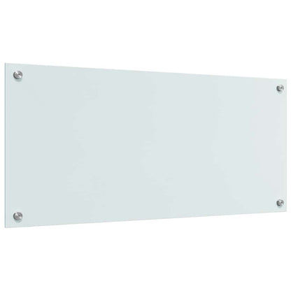 Kitchen Backsplash White 90 x 40 x 0.8 cm Tempered Glass