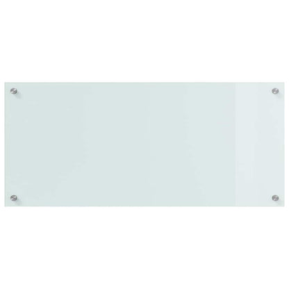 Kitchen Backsplash White 90 x 40 x 0.8 cm Tempered Glass