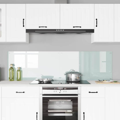 Kitchen Backsplash White 90 x 50 x 0.8 cm Tempered Glass