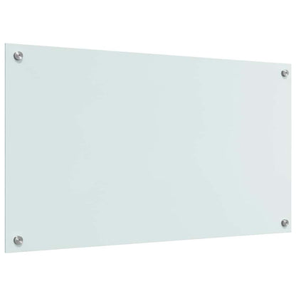 Kitchen Backsplash White 90 x 50 x 0.8 cm Tempered Glass