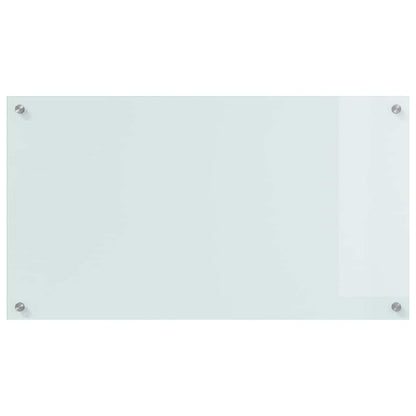 Kitchen Backsplash White 90 x 50 x 0.8 cm Tempered Glass