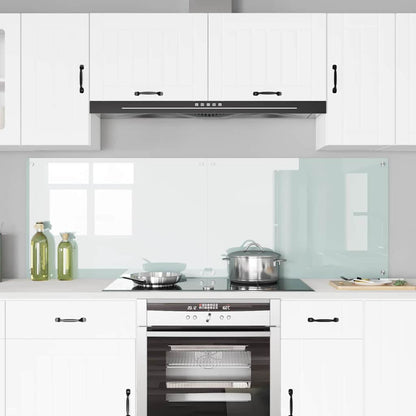 Kitchen Backsplash White 90 x 60 x 0.8 cm Tempered Glass