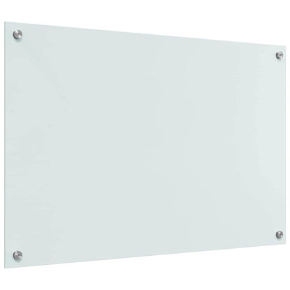 Kitchen Backsplash White 90 x 60 x 0.8 cm Tempered Glass