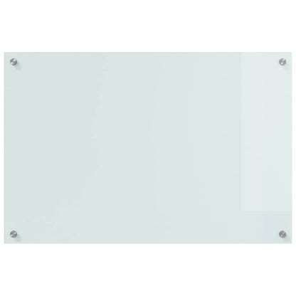 Kitchen Backsplash White 90 x 60 x 0.8 cm Tempered Glass