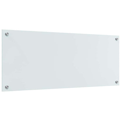Kitchen Backsplash White 100 x 40 x 0.8 cm Tempered Glass