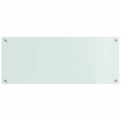 Kitchen Backsplash White 100 x 40 x 0.8 cm Tempered Glass