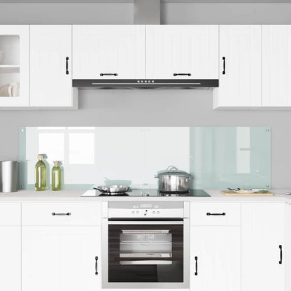 Kitchen Backsplash White 100 x 50 x 0.8 cm Tempered Glass