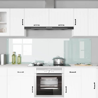Kitchen Backsplash White 100 x 60 x 0.8 cm Tempered Glass