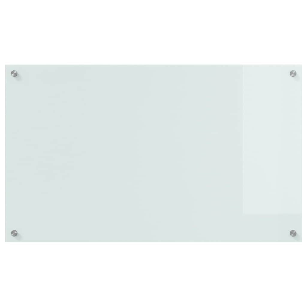 Kitchen Backsplash White 100 x 60 x 0.8 cm Tempered Glass