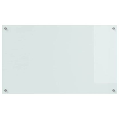 Kitchen Backsplash White 100 x 60 x 0.8 cm Tempered Glass